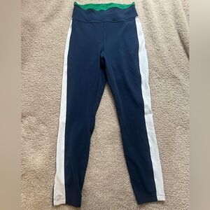 Lululemon Nulu Colorblock Super High Rise Leggings 25” Size 8 Raceway Green Navy
